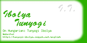 ibolya tunyogi business card